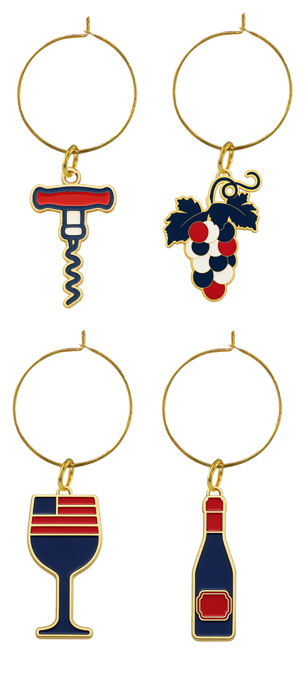 FOX News Wine Shop Charm Set (pkg. 4) Multi