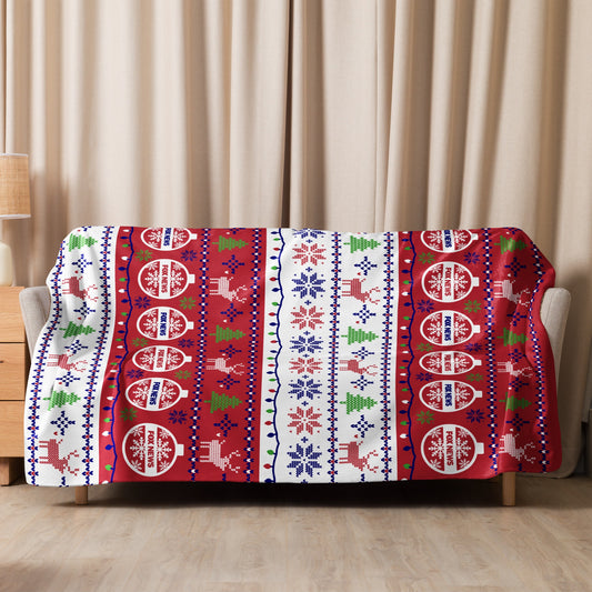 FOX News Holiday Sherpa Blanket