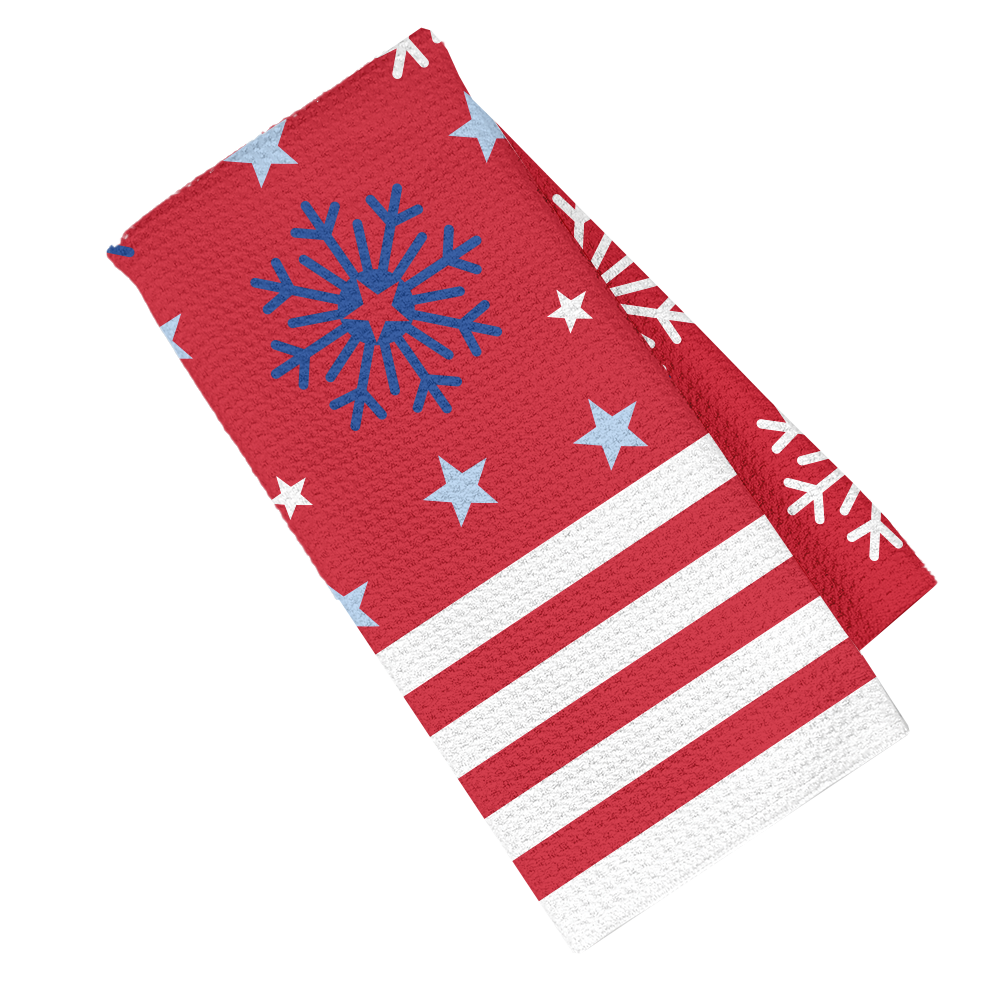 FOX News Tis The Season Snowflakes Kitchen Towel