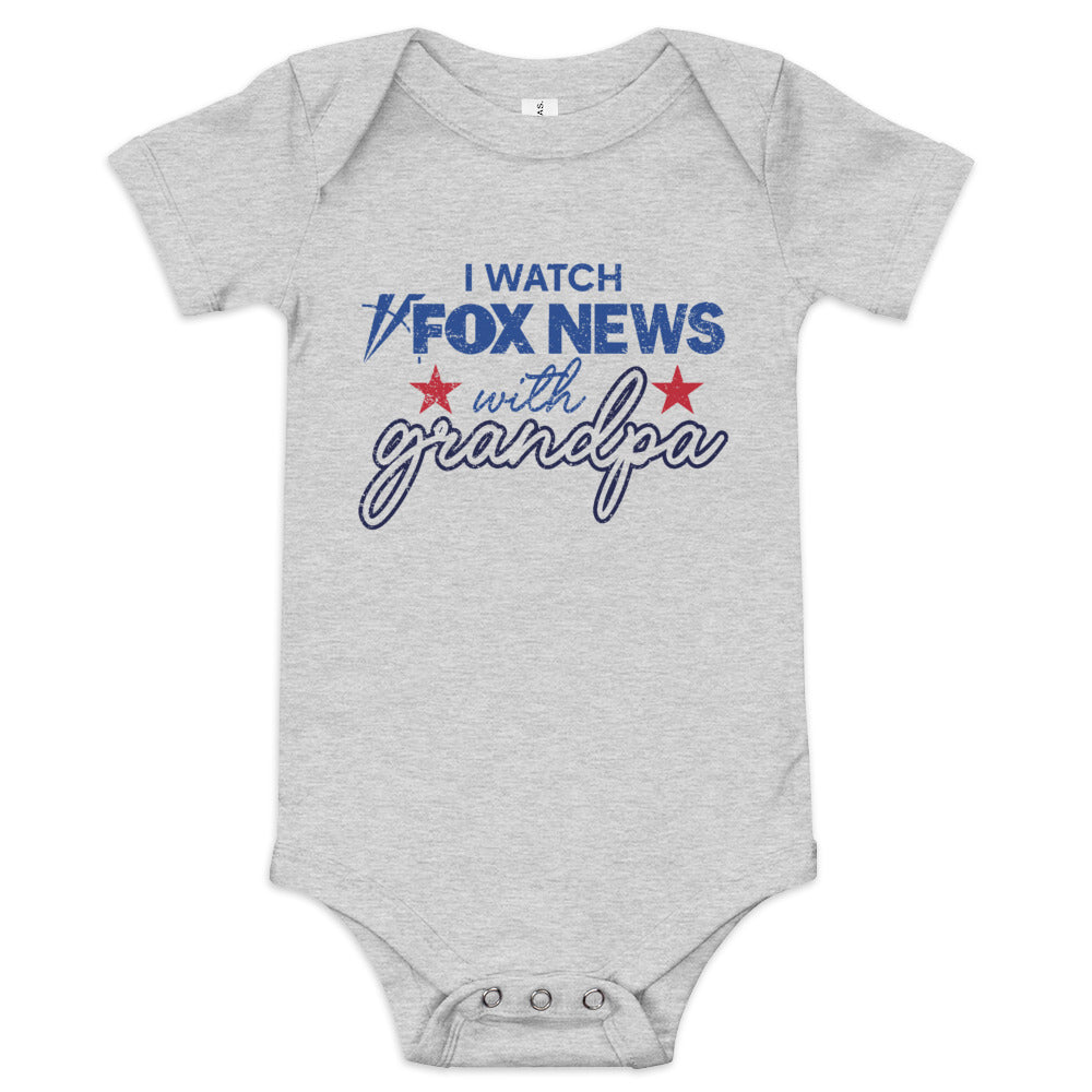 高評価アイテム FOX News I Watch with Grandpa Baby Bodysuit トップス