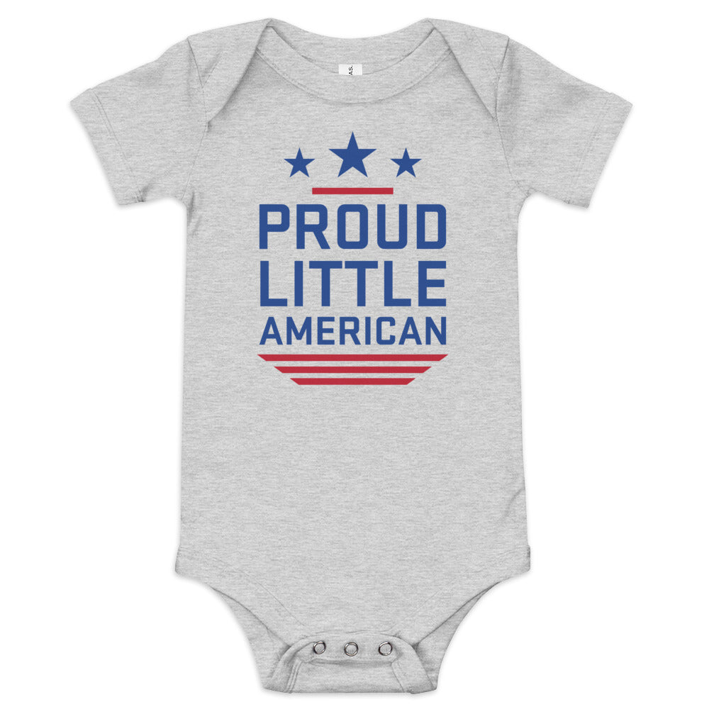 Fox News Proud Little American Baby Bodysuit Grey