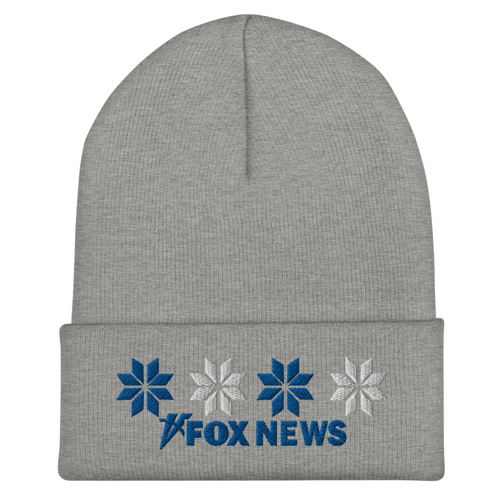 FOX News Holiday Snow Embroidered Beanie