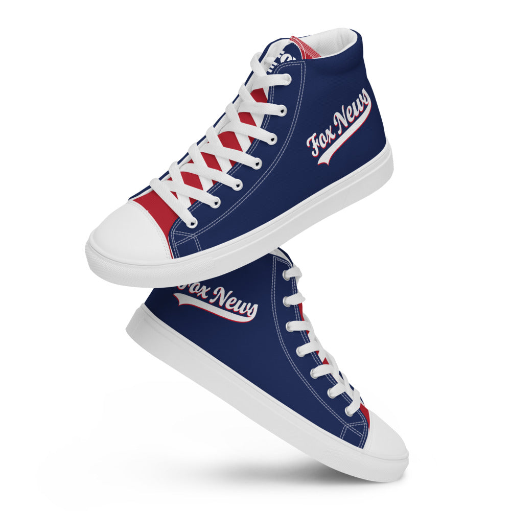 FOX News Sports Logo Men's High Top Canvas Shoes