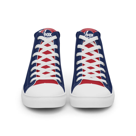 FOX News Sports Logo Men's High Top Canvas Shoes