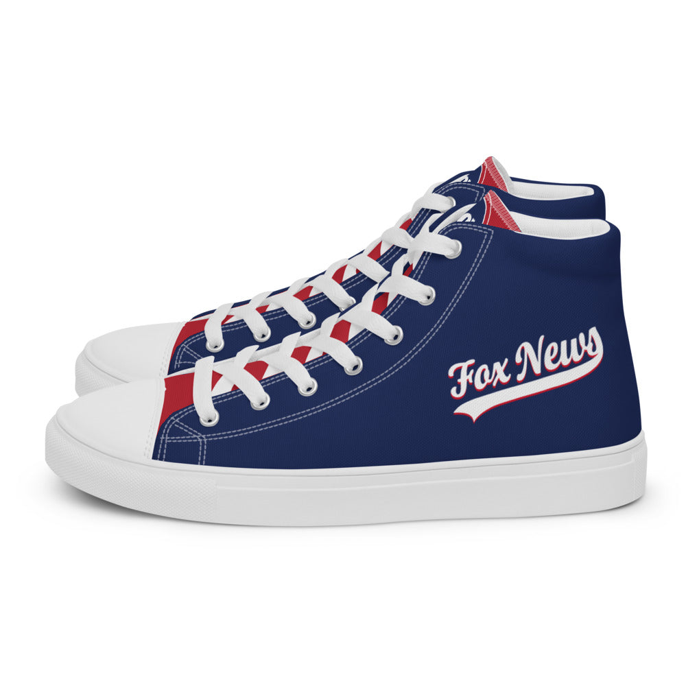 FOX News Sports Logo Men's High Top Canvas Shoes