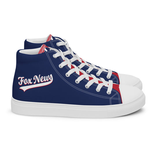FOX News Sports Logo Men's High Top Canvas Shoes