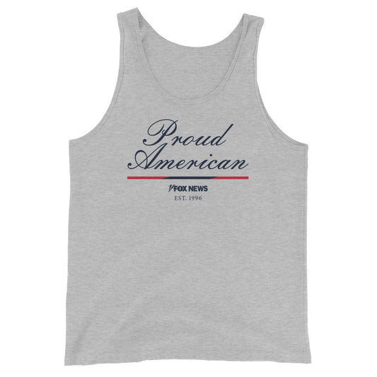 FOX News Unisex Tank Top Proud American Heather Grey
