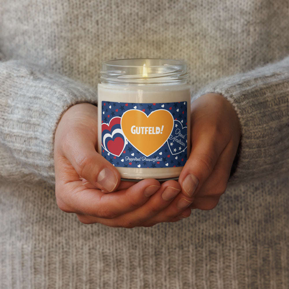 Gutfeld! Proud American Hearts And Stars Candle