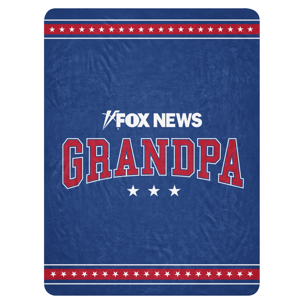 Fox News Grandpa Sherpa Blanket 60 in x 80 in