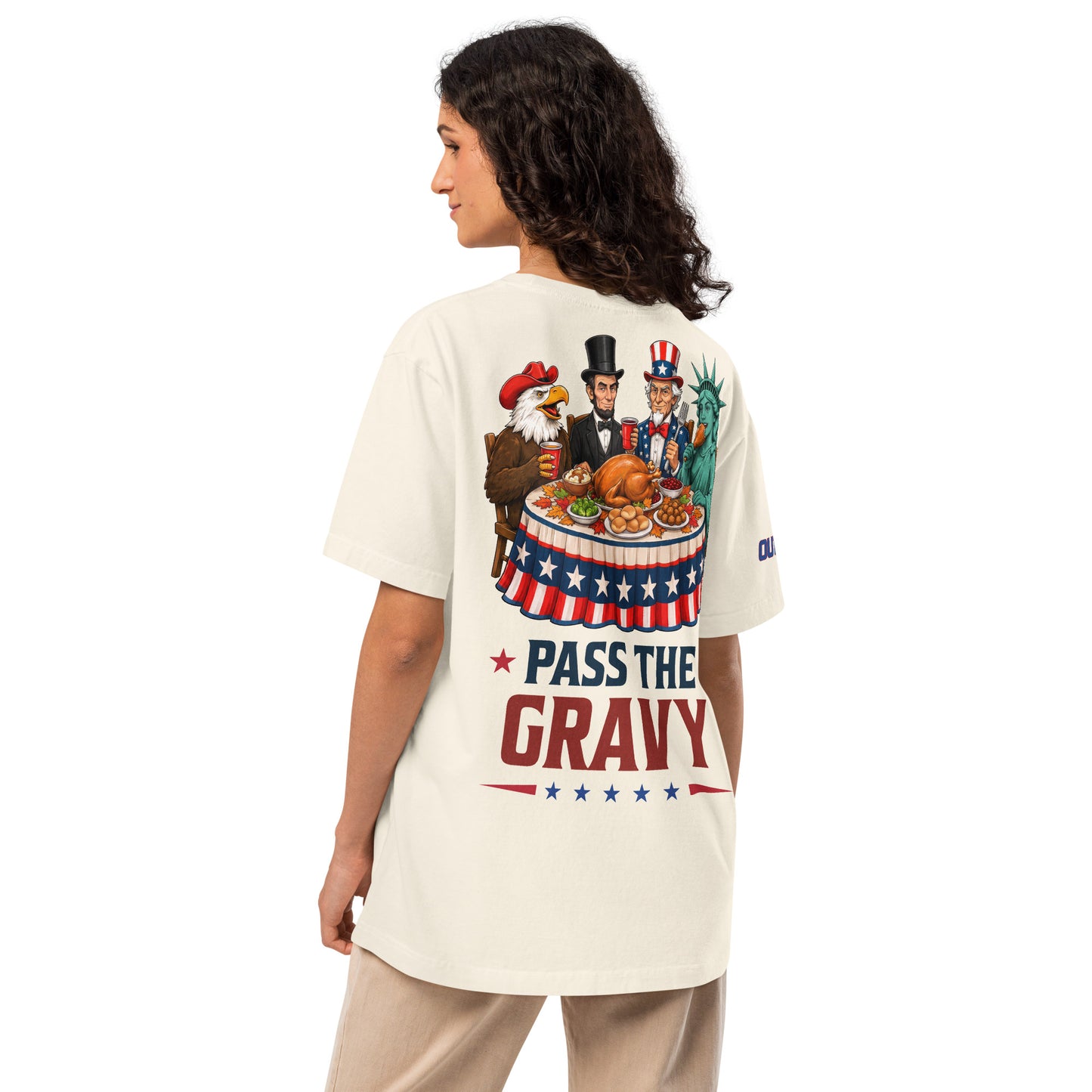 Detailed shot highlighting the durable collar and cotton construction of the Fox News apparel.