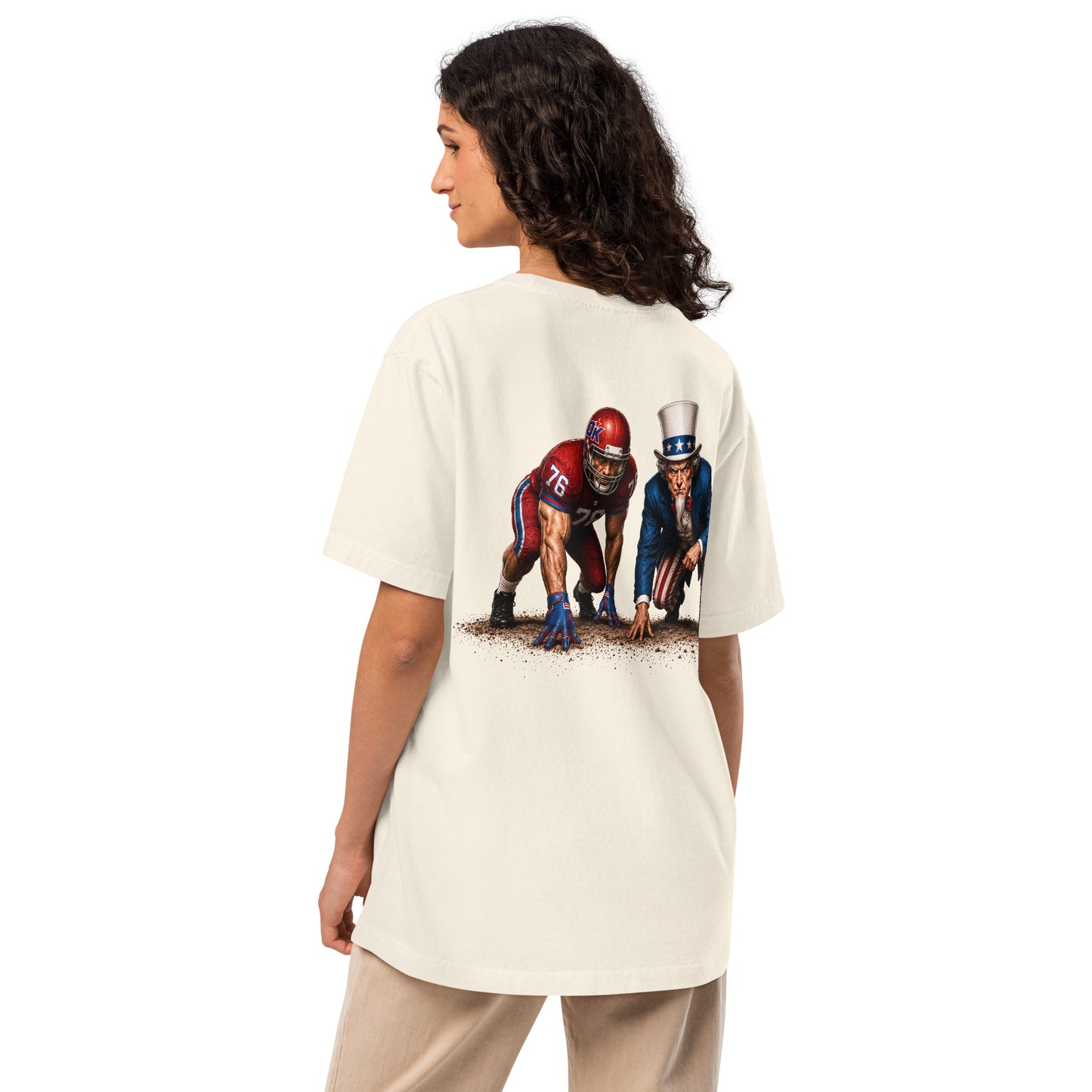 OutKick Uncle Sam Football Oversized T-Shirt