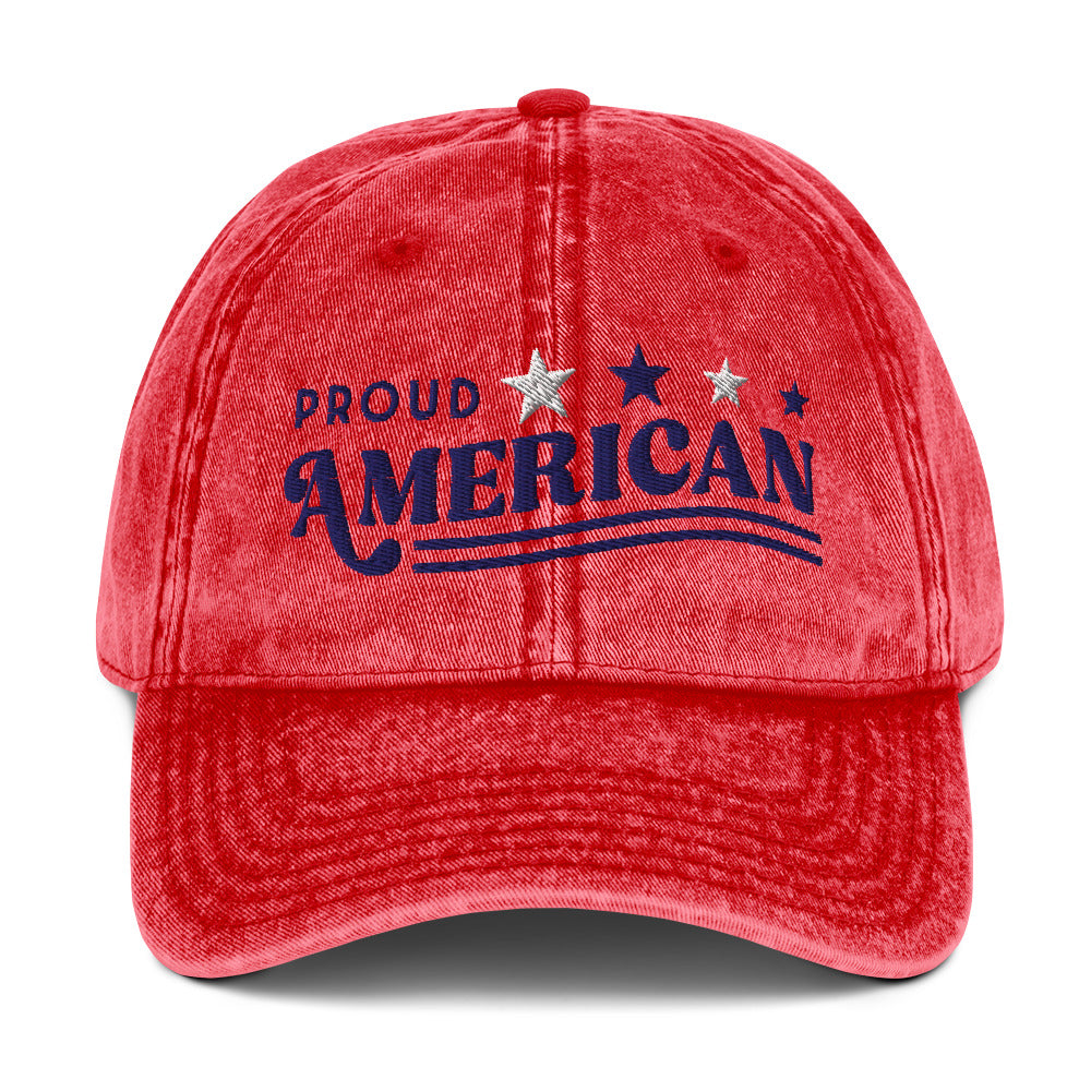FOX News Proud American Denim Hat Red