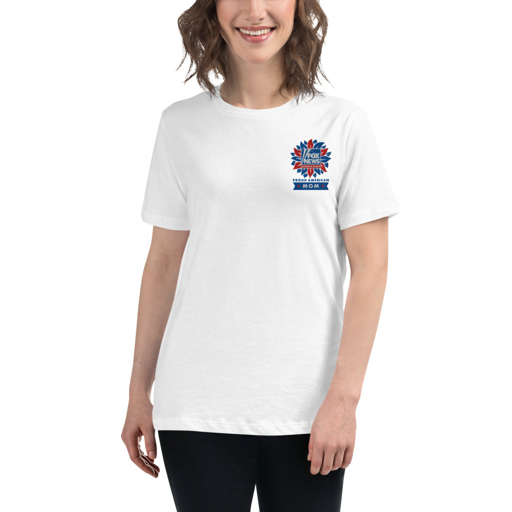 FOX News Proud American Mom Embroidered Women's T-Shirt