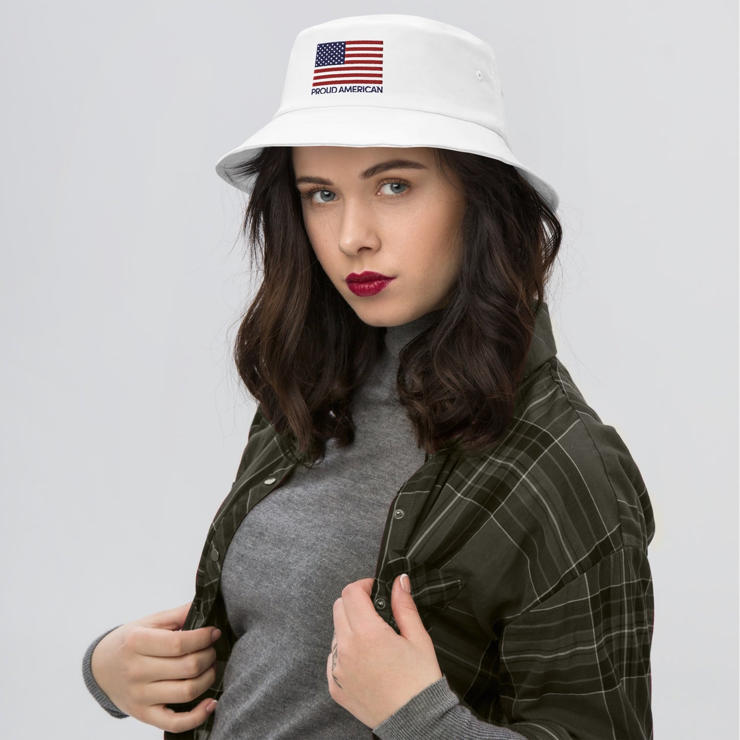 FOX News Proud American Embroidered Bucket Hat