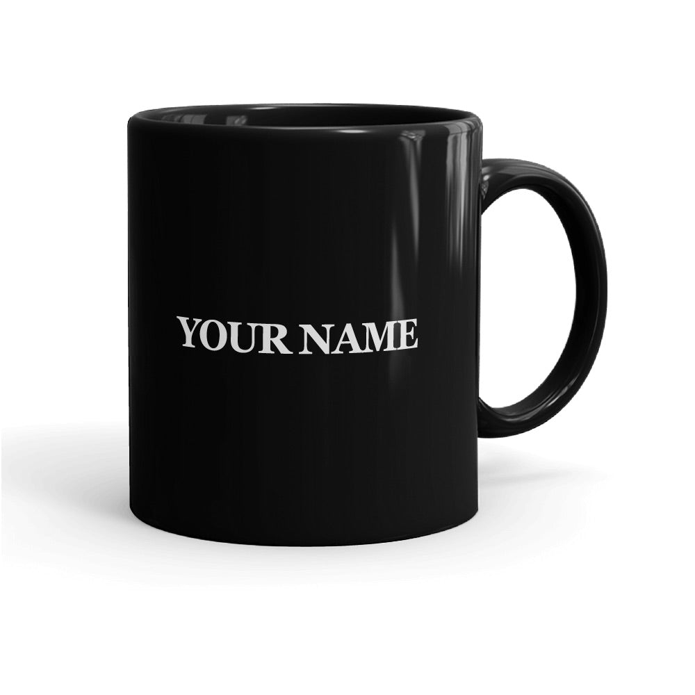 The Five Logo Personalized Black Mug - 11oz