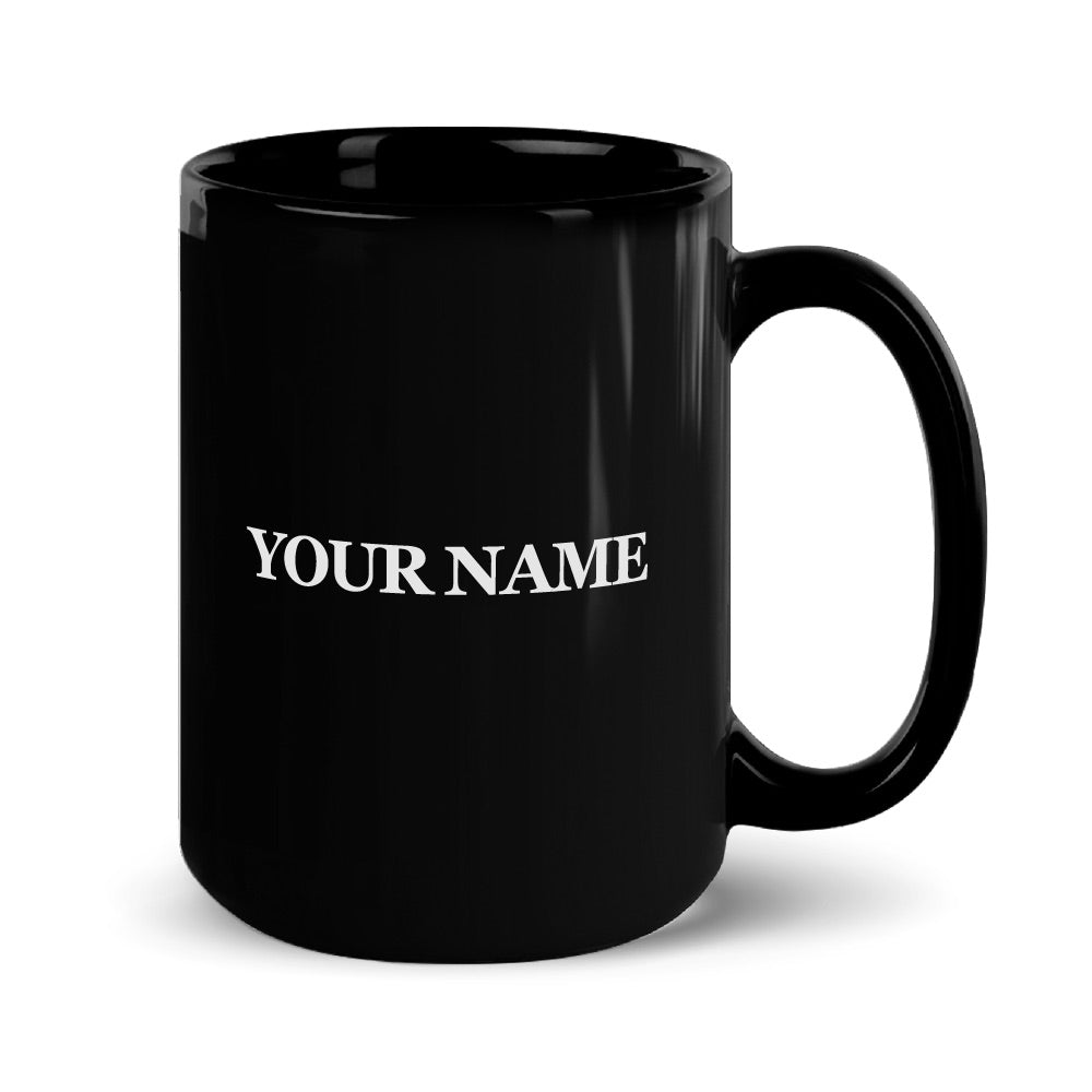 The Five Logo Personalized Black Mug - 15oz