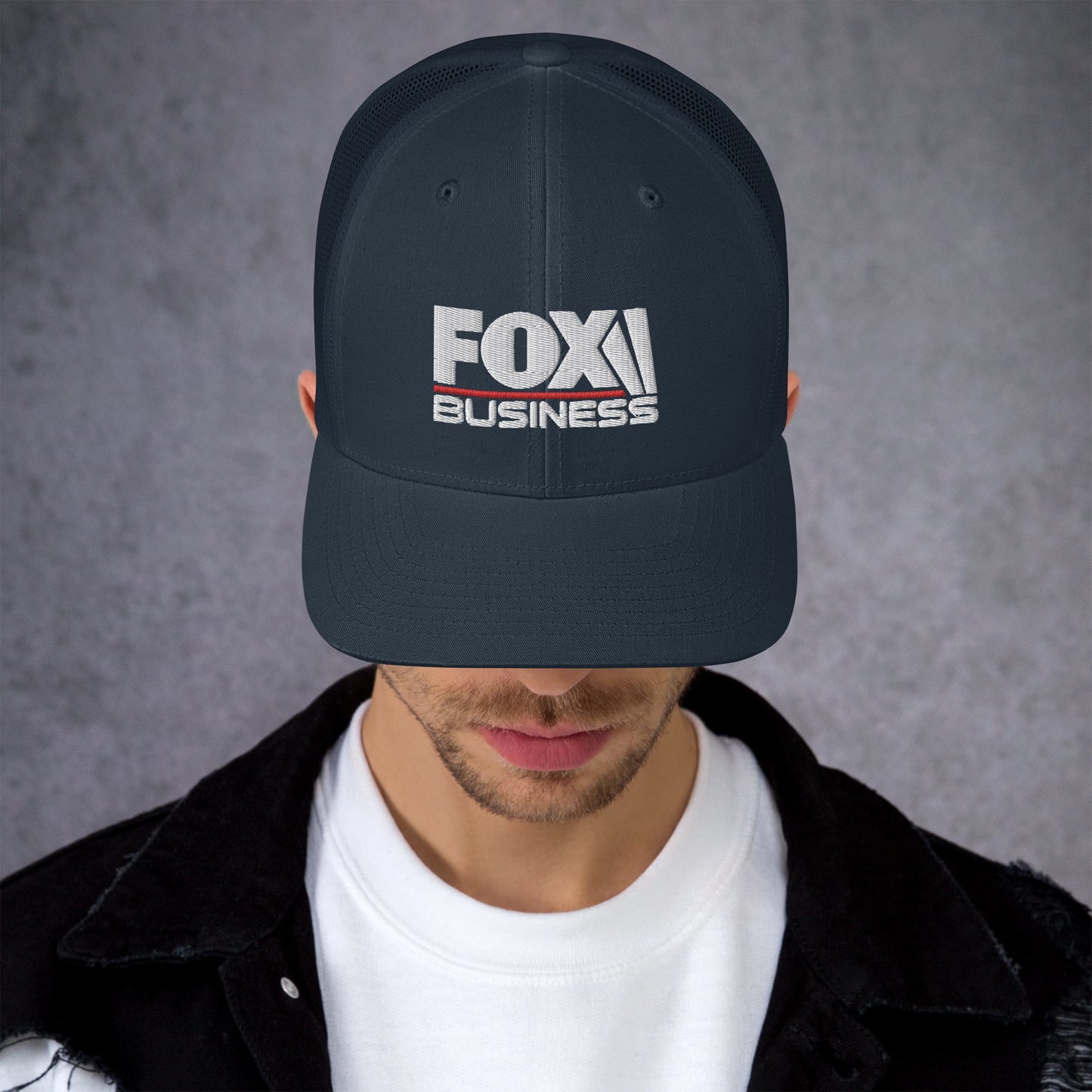 FOX Business Logo Embroidered Retro Trucker Hat