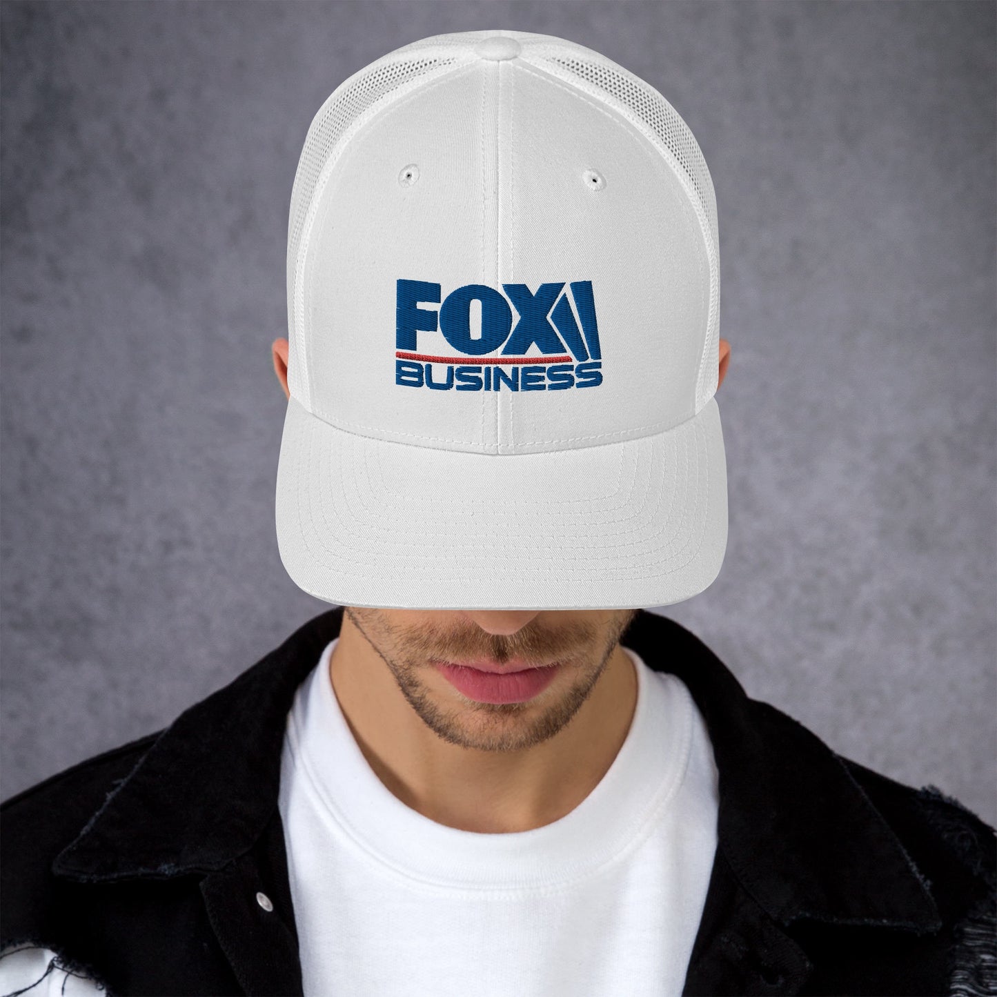 FOX Business Logo Embroidered Retro Trucker Hat