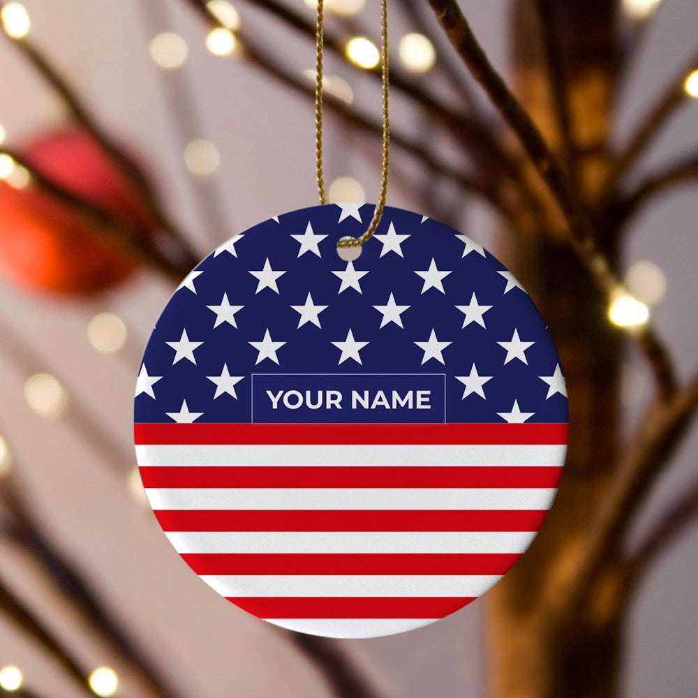 FOX News Flag Personalized Ornament