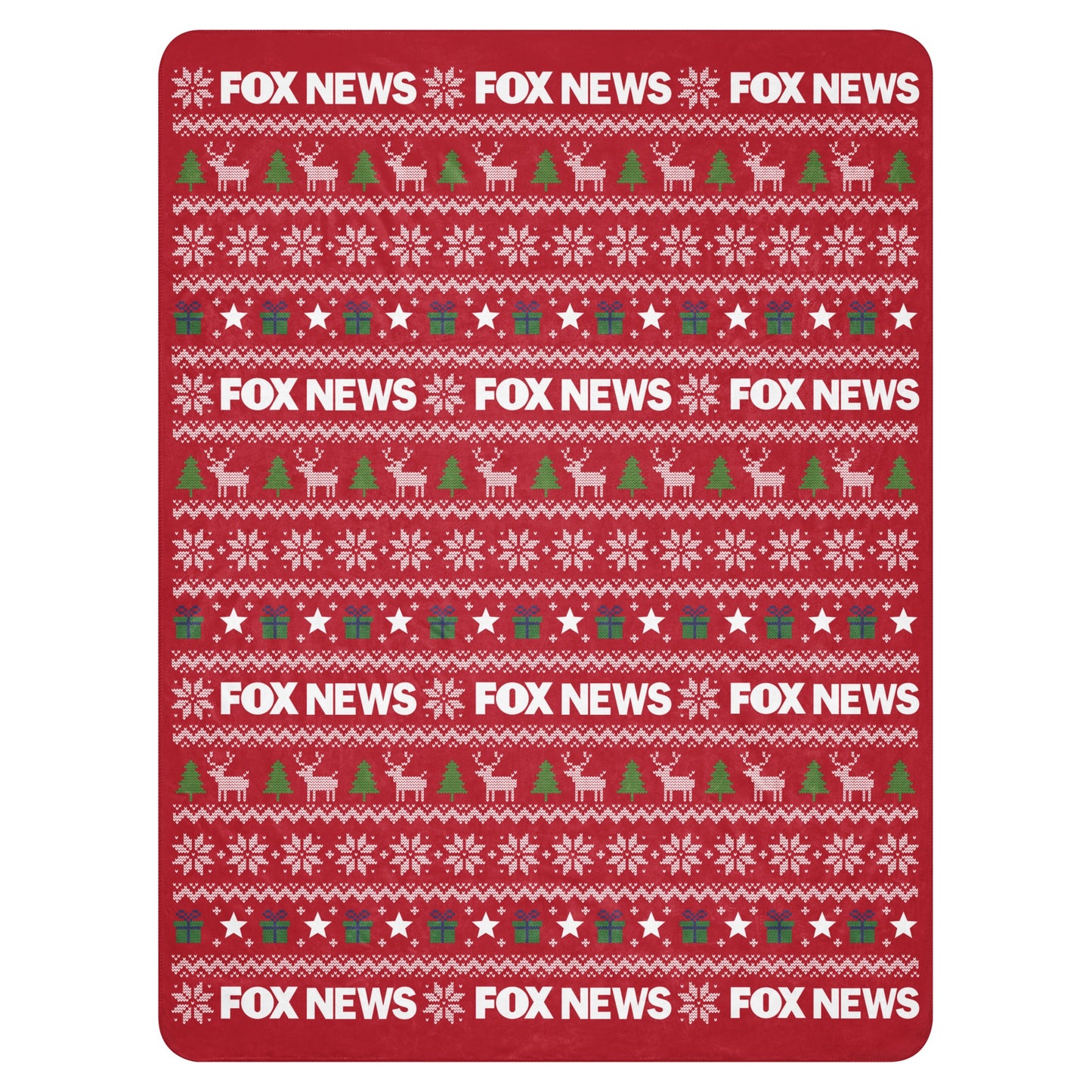FOX News Holiday Sherpa Blanket