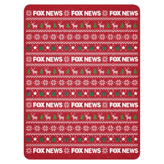 FOX News Holiday Sherpa Blanket