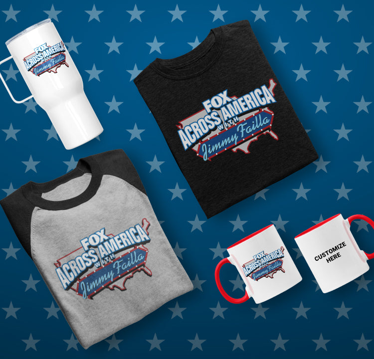 <p><strong>JOIN JIMMY FAILLA IN STYLE </strong></p><p><strong>& SHOP OUR EXCLUSIVE </strong></p><p><strong>FOX ACROSS AMERICA MERCH!</strong></p>
