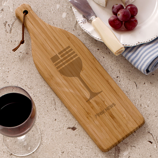 FOX News Wine Bottle Cutting Board