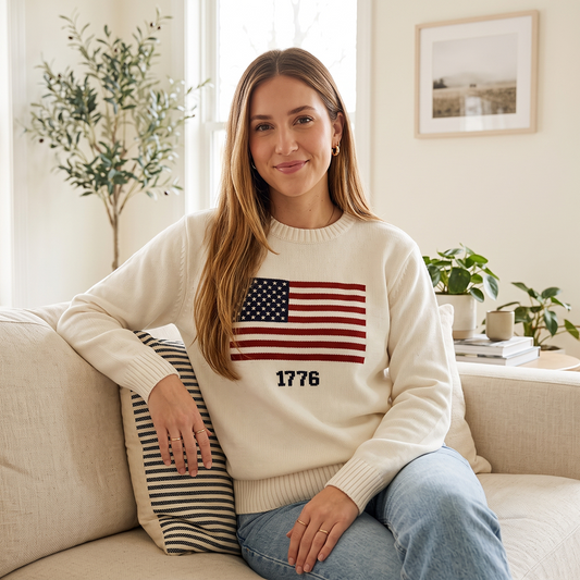 FOX News 1776 Unisex American Flag Knit Sweater