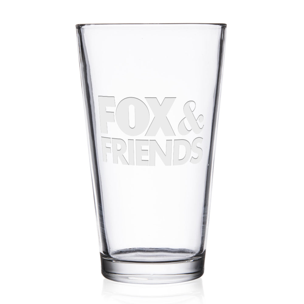 FOX & Friends Personalized Laser Engraved Pint Glass