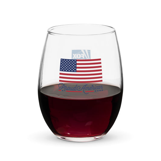 FOX News Proud American Stemless Wine Glass