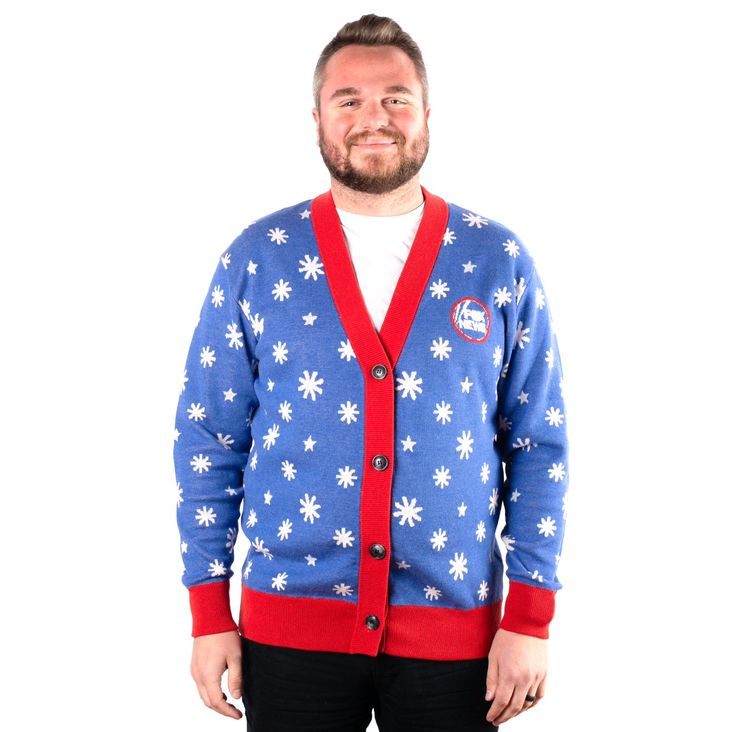 FOX News Holiday Snowflakes Knitted Cardigan
