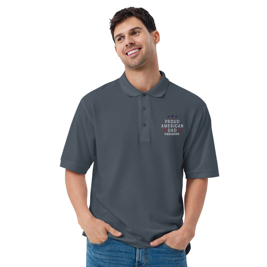 FOX News Proud American Dad Embroidered Polo Shirt