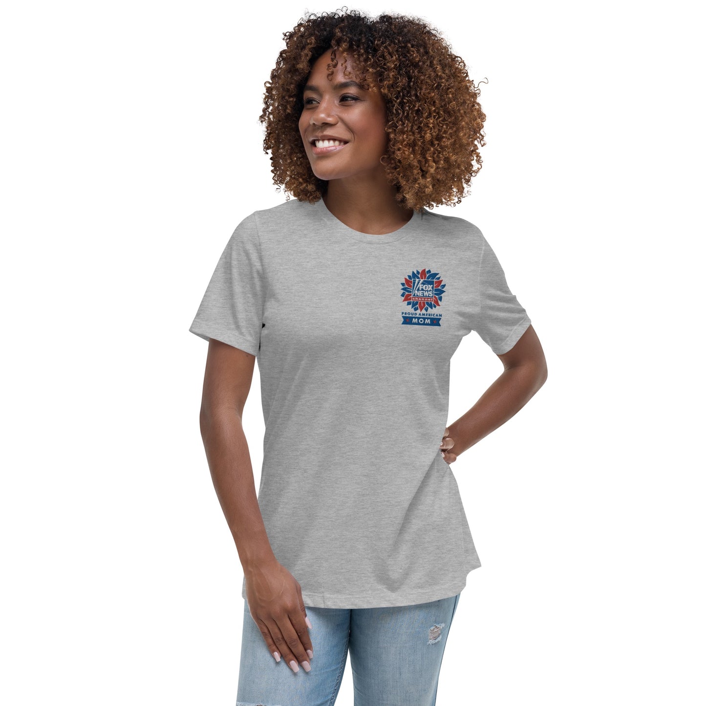 FOX News Proud American Mom Embroidered T-Shirt