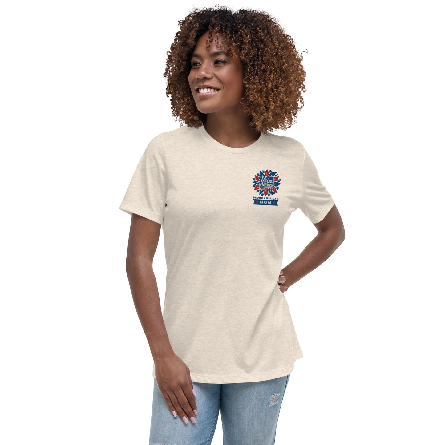 FOX News Proud American Mom Embroidered T-Shirt