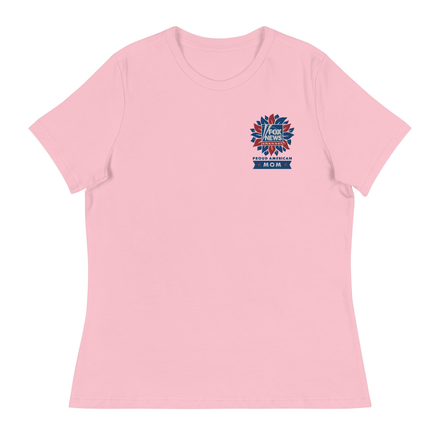 FOX News Proud American Mom Embroidered T-Shirt