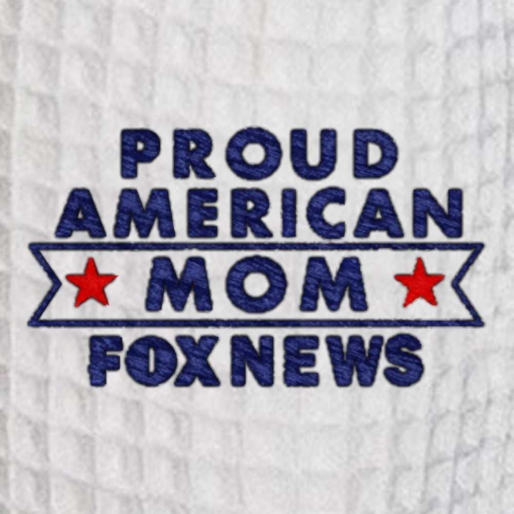 FOX News Proud American Mom Embroidered Waffle Robe