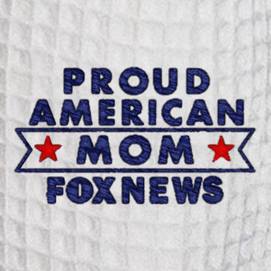 FOX News Proud American Mom Embroidered Waffle Slippers