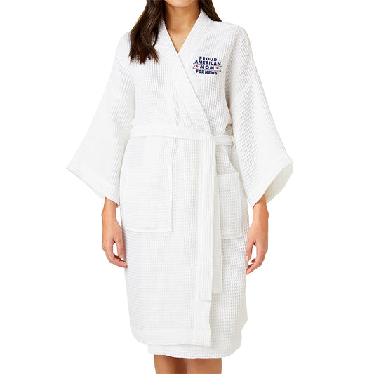 FOX News Proud American Mom Embroidered Waffle Robe