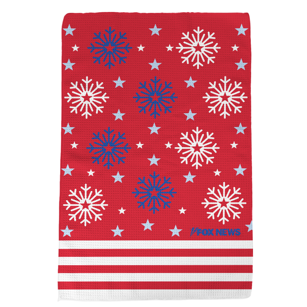 FOX News Holiday Snowflakes Kitchen Towel