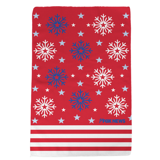 FOX News Holiday Snowflakes Kitchen Towel