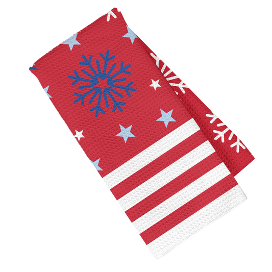 FOX News Tis The Season Snowflakes Kitchen Towel