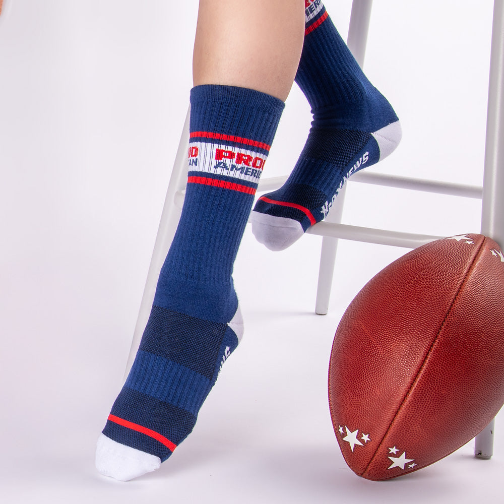 FOX News Proud American Athletic Socks (White)