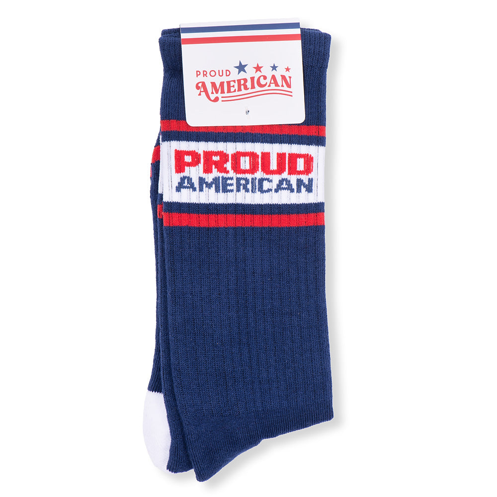 FOX News Proud American Athletic Socks (White)