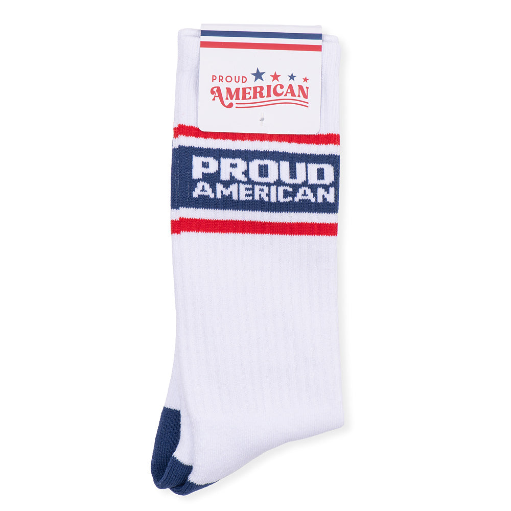 FOX News Proud American Athletic Socks (White)