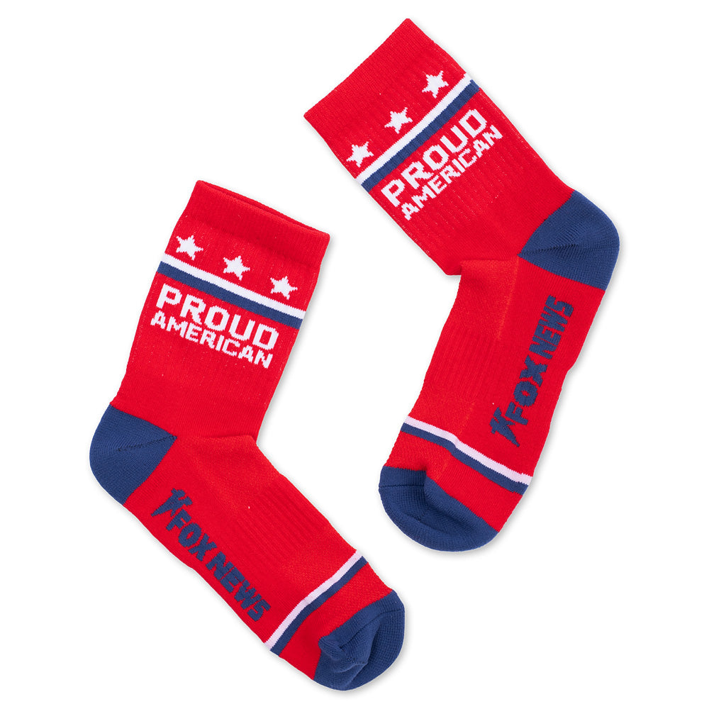 FOX News Proud American Midi Socks (Red) Red