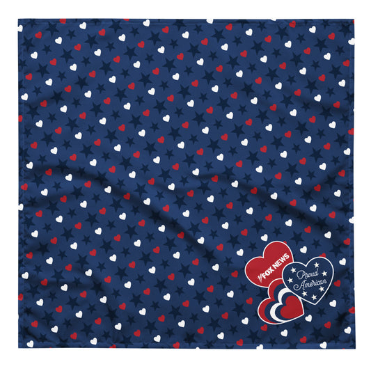 FOX News Proud American Hearts And Stars Bandana