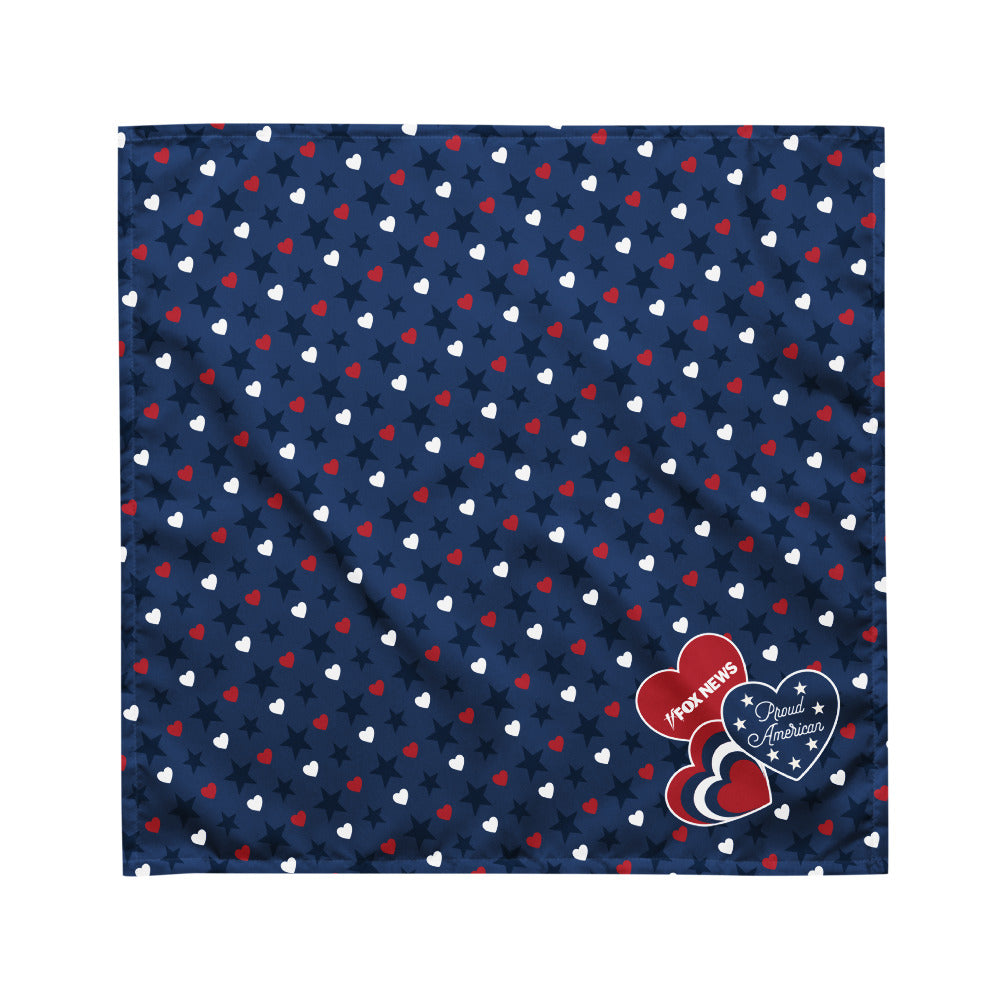 FOX News Proud American Hearts And Stars Bandana