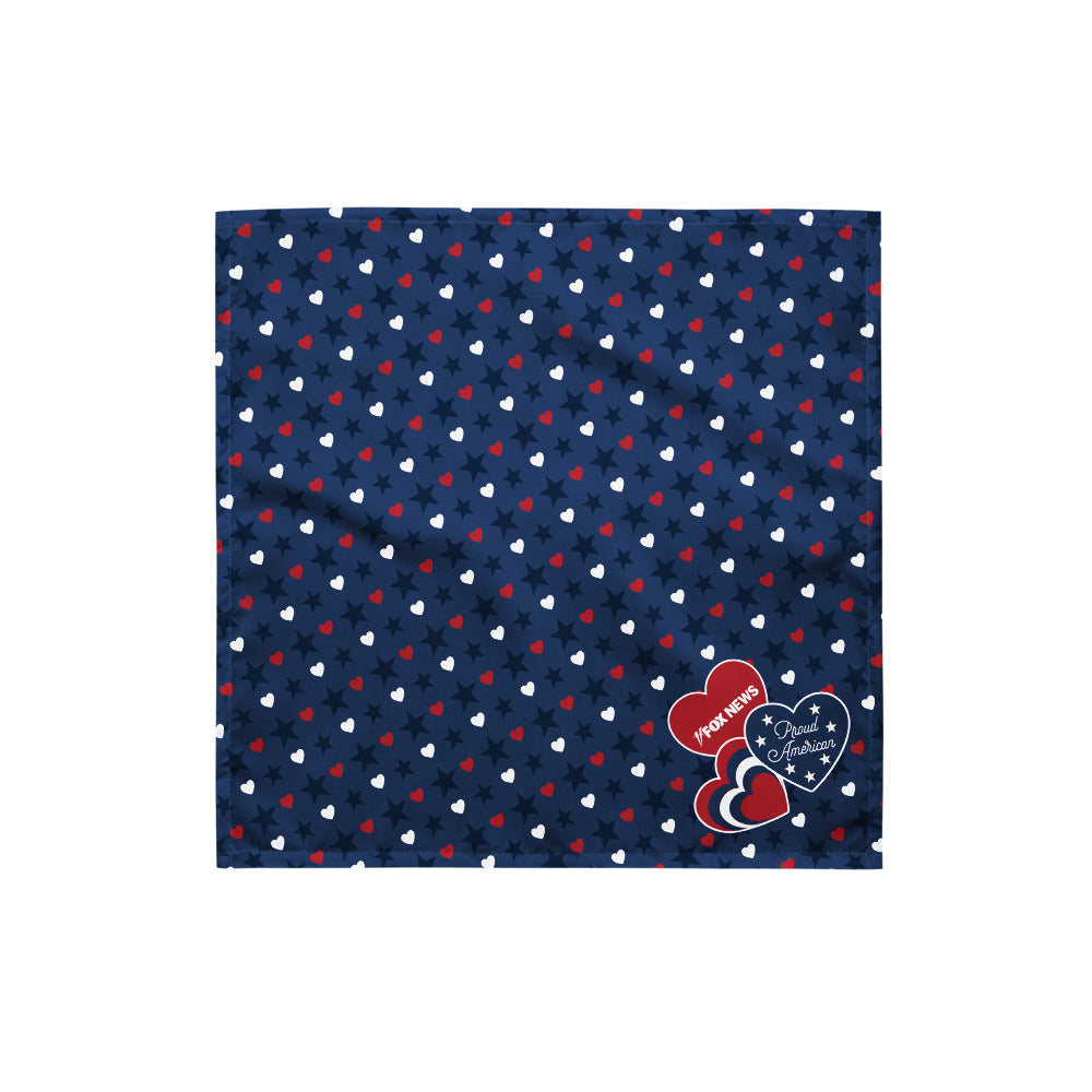 FOX News Proud American Hearts And Stars Bandana