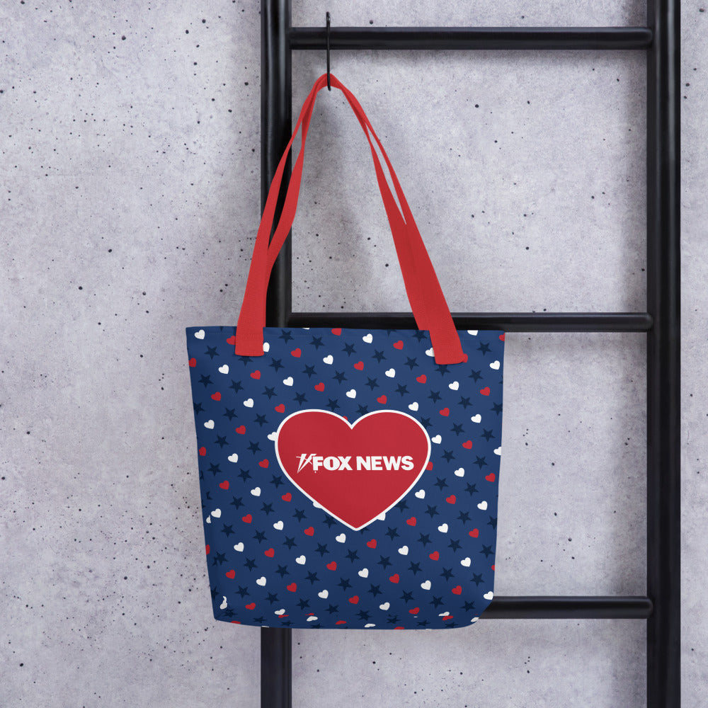 FOX News Proud American Hearts And Stars Tote Bag