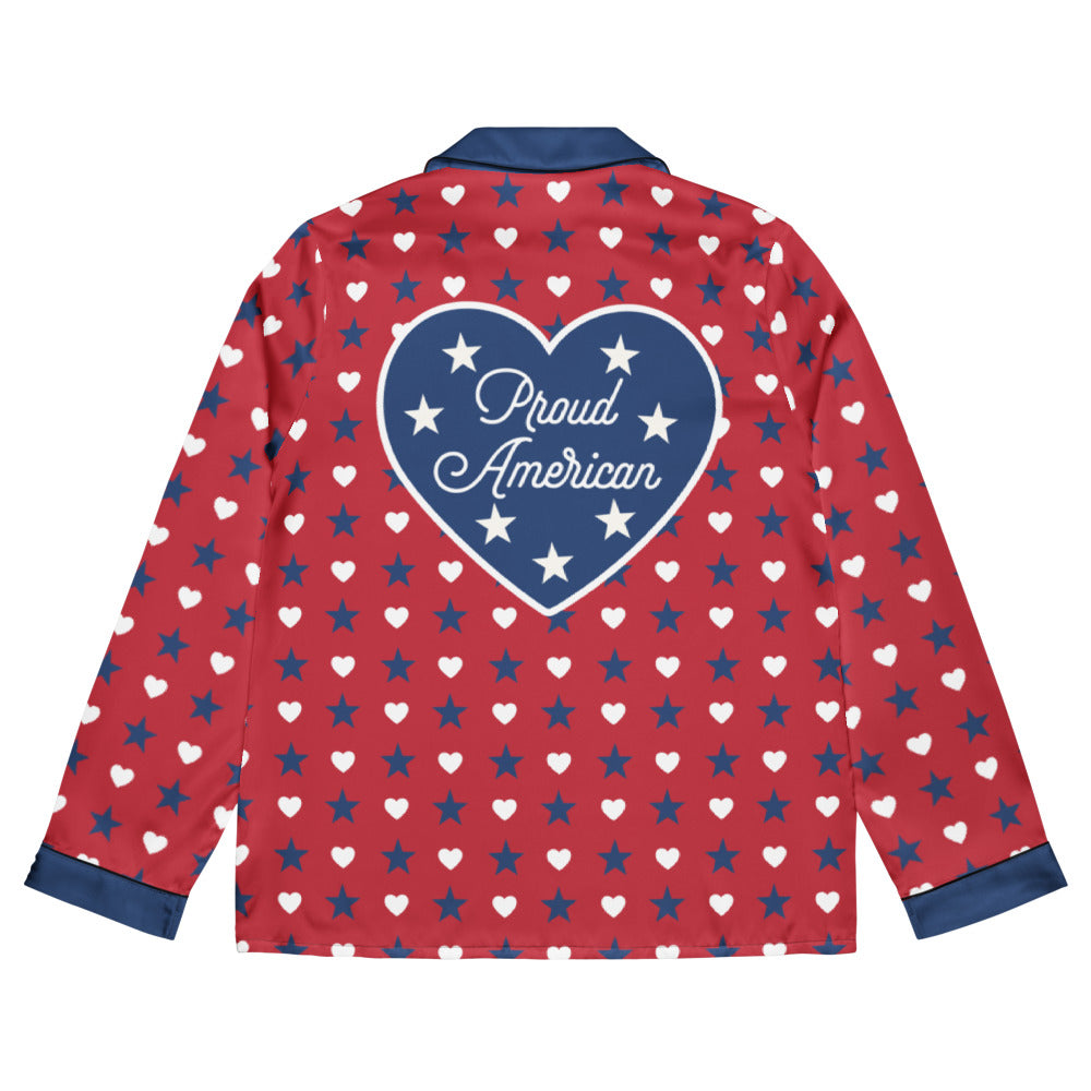 FOX News Proud American Hearts And Stars Women's Pajama Black